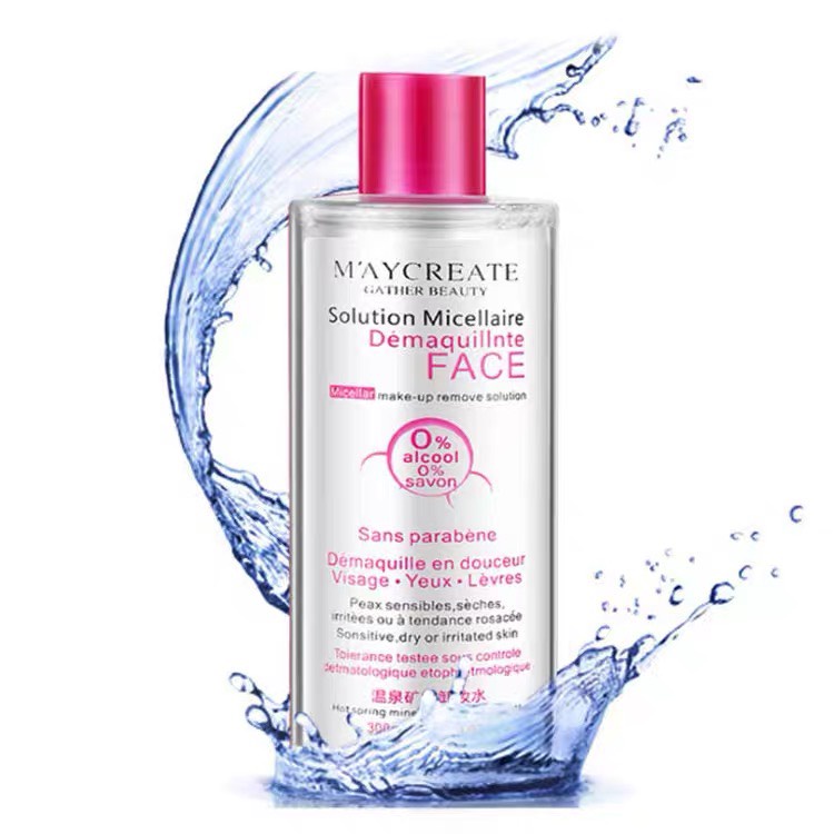 Nước tẩy trang làm sạch sâu dịu nhẹ chính hãng cho mọi loại da Maycreate 300ml da dầu da nhạy cảm MINIGIRL TR2