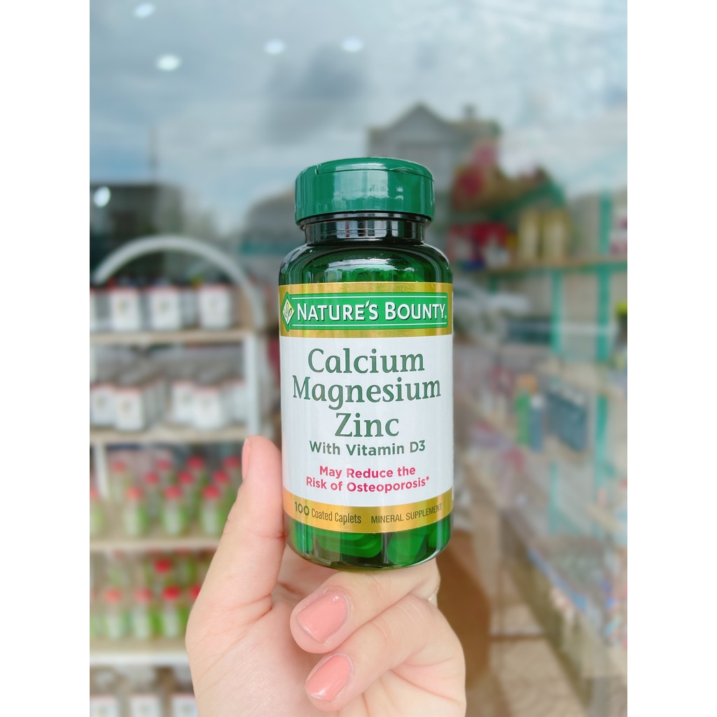 Viên uống Nature’s Bounty Calcium Magnesium Zinc With D3| Calcium nature bounty Chống Loãng Xương