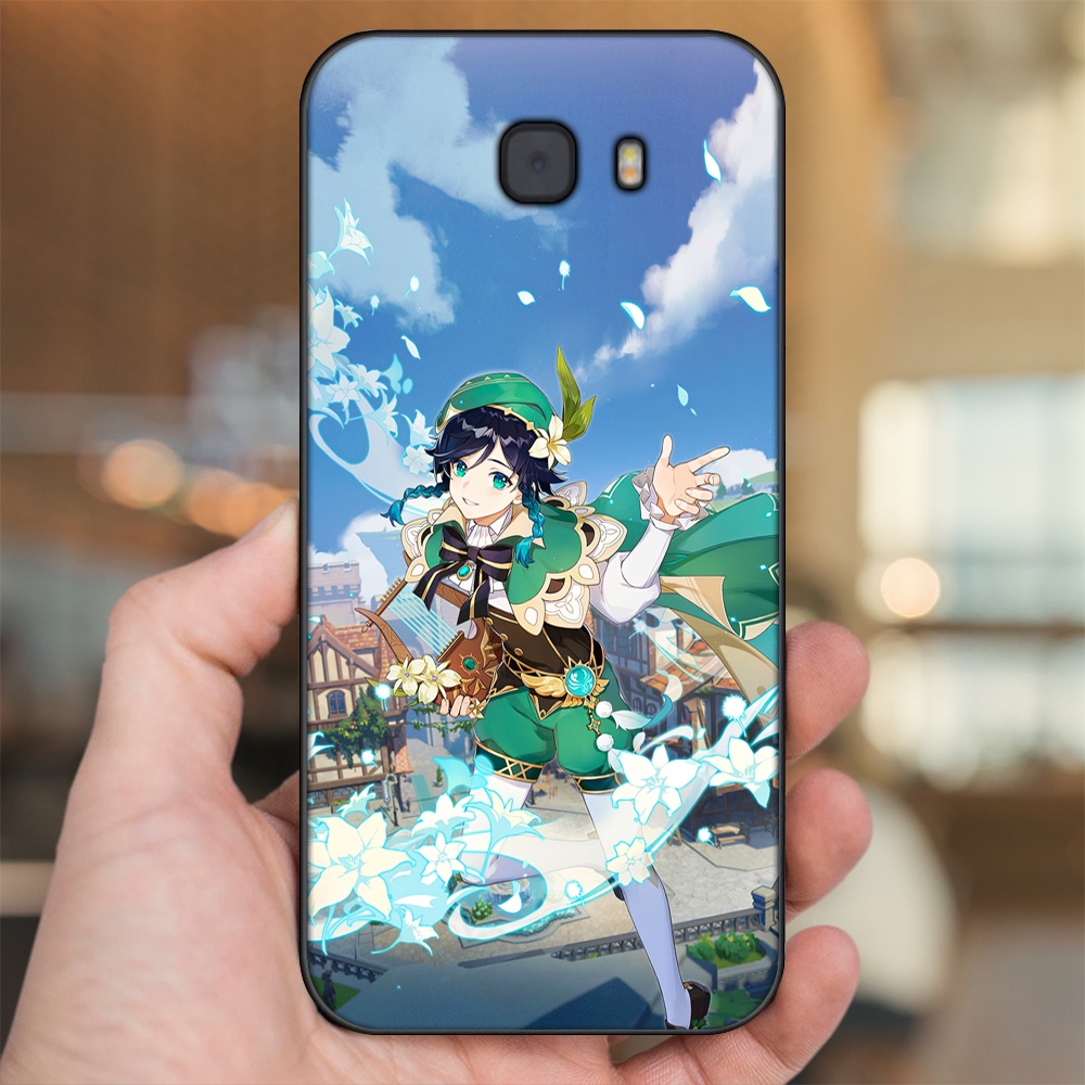 Ốp lưng Samsung C9 Pro viền đen in hình Venti Genshin Impact