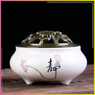Trầm hương [SALE KHÔ MÁU], lư đốt trầm men rạn ngọc cao cấp - Đẹp lãng mạn, đáp ứng mọi nhu cầu