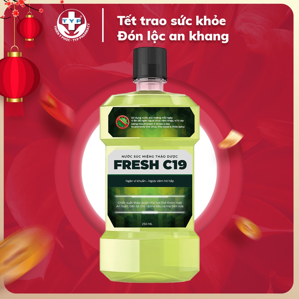 Nước súc miệng thảo dược Thiên Y Phúc Fresh C19 250ml