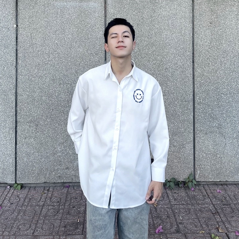 Áo Sơ mi Thêu Basic SS1 REGODS Unisex Form Rộng ( SHIRT SS1 )