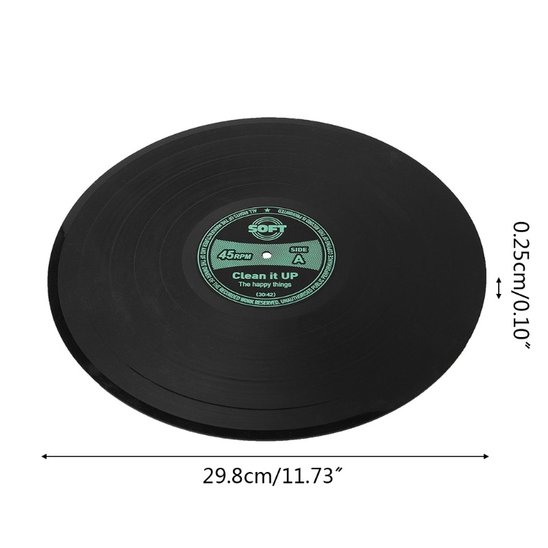 Tấm Lót Ly Hình Tròn Bằng Silicone Chịu Nhiệt Phong Cách Retro