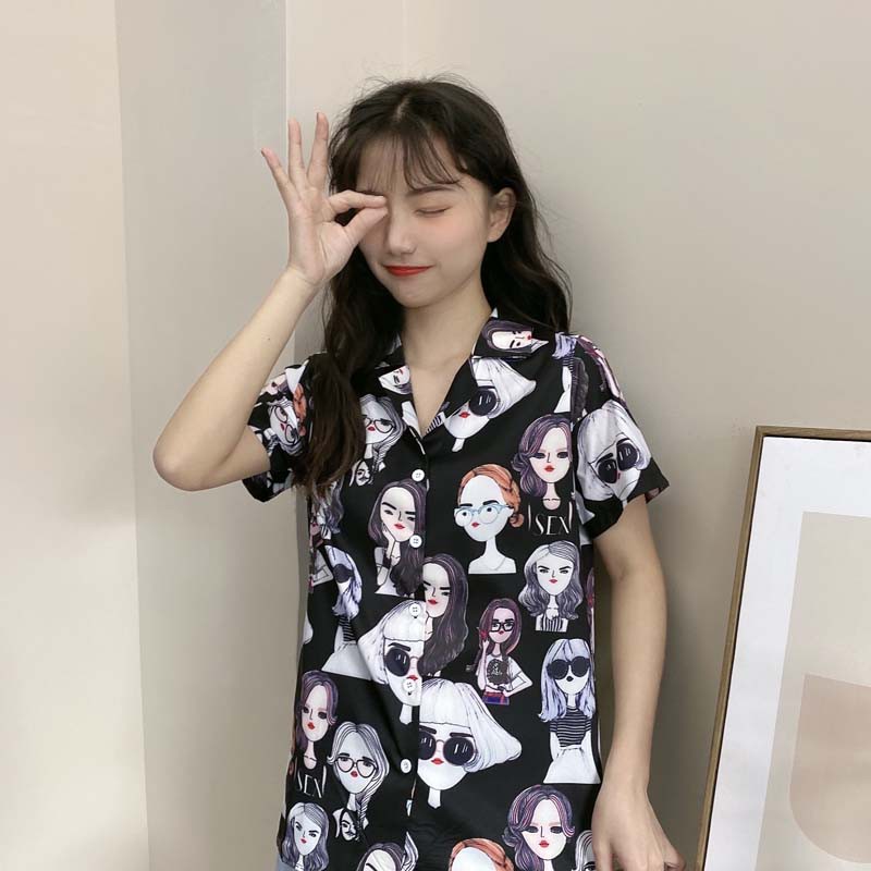 Áo sơ mi tay dài/tay ngắn in chữ phong cách graffiti thời trang Hàn Quốc và mũ thời trang (bán riêng) | BigBuy360 - bigbuy360.vn