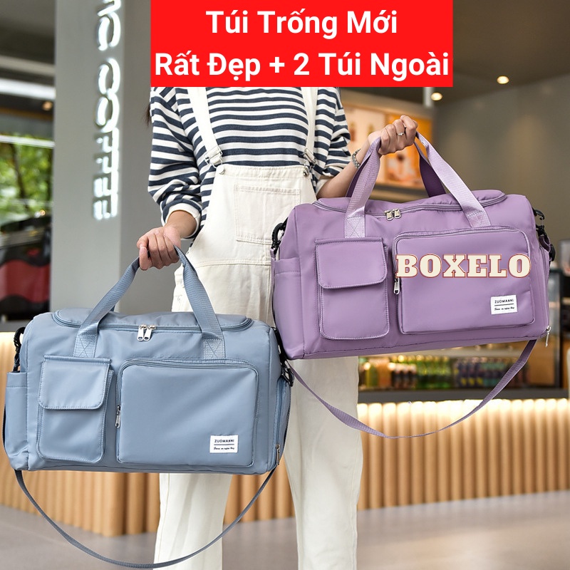 Túi trống thể thao nữ BOXELO du lịch, túi tập gym nam có ngăn để giày cao cấp