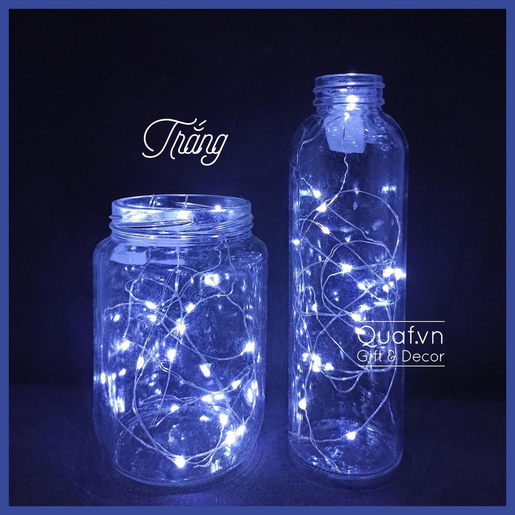 [1m] Đèn Led Dây Trang Trí - 10 Bóng Đèn Led - Có Sẵn Pin, Có Chế Độ Nháy, Trang Trí Tiệc Cưới, Giáng Sinh, Sinh Nhật