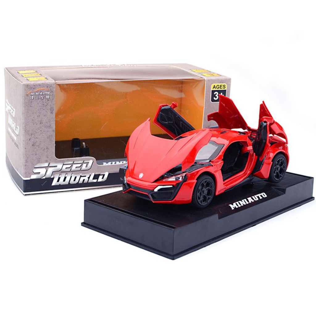 [Mã LIFE0503TOYS1 giảm 10% đơn 150k] Mô hình siêu xe Lykan Miniauto kim loại tỷ lệ 1:32