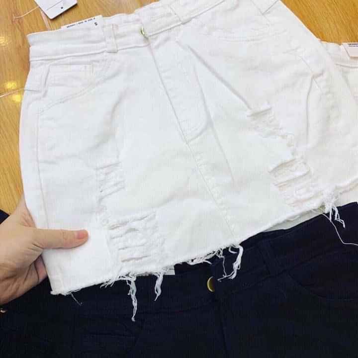 NEW_ Quần Váy Jean Rách Mài_Chân Váy Jean ngắn rách PHT23 | BigBuy360 - bigbuy360.vn