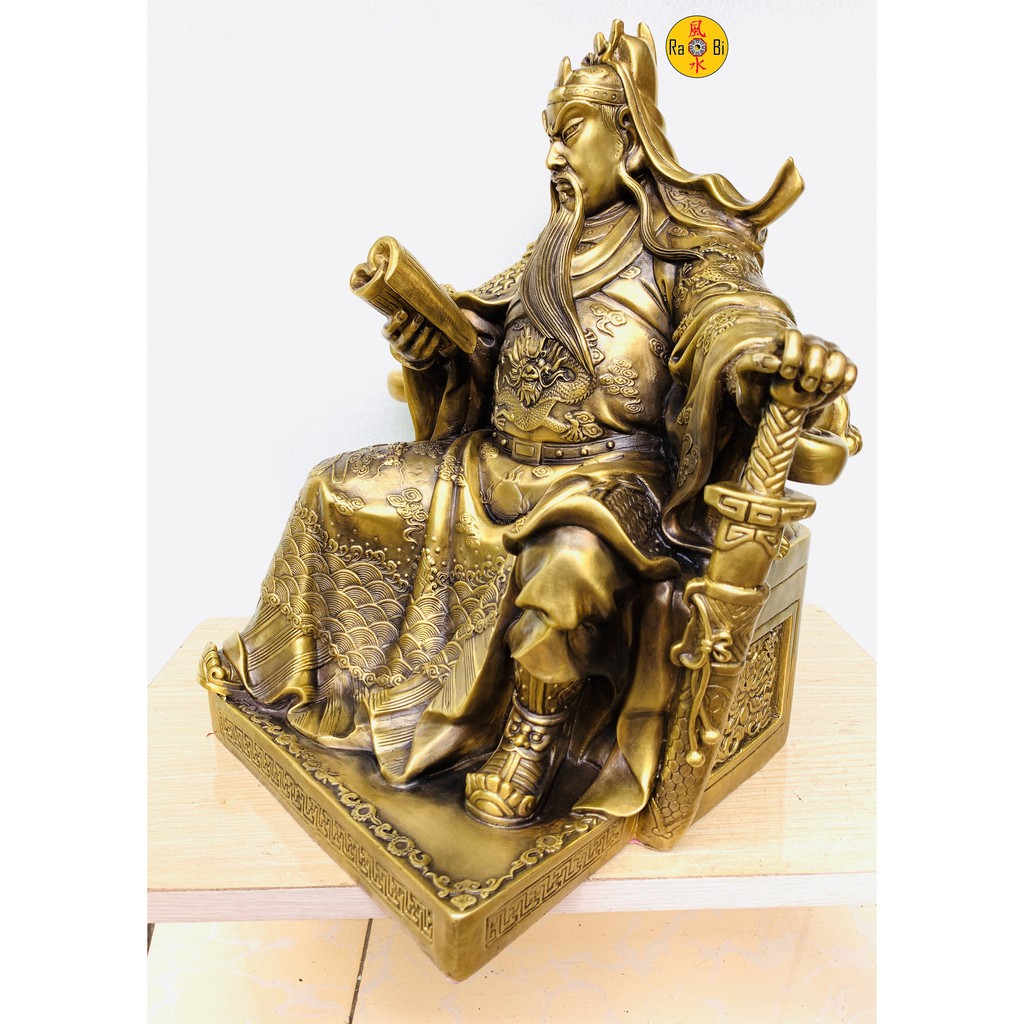 Quan Công Quan Bình Châu Thương - Bộ Quan Công Hộ Pháp 40cm - Tượng Đồng Thờ Cúng Cao Cấp