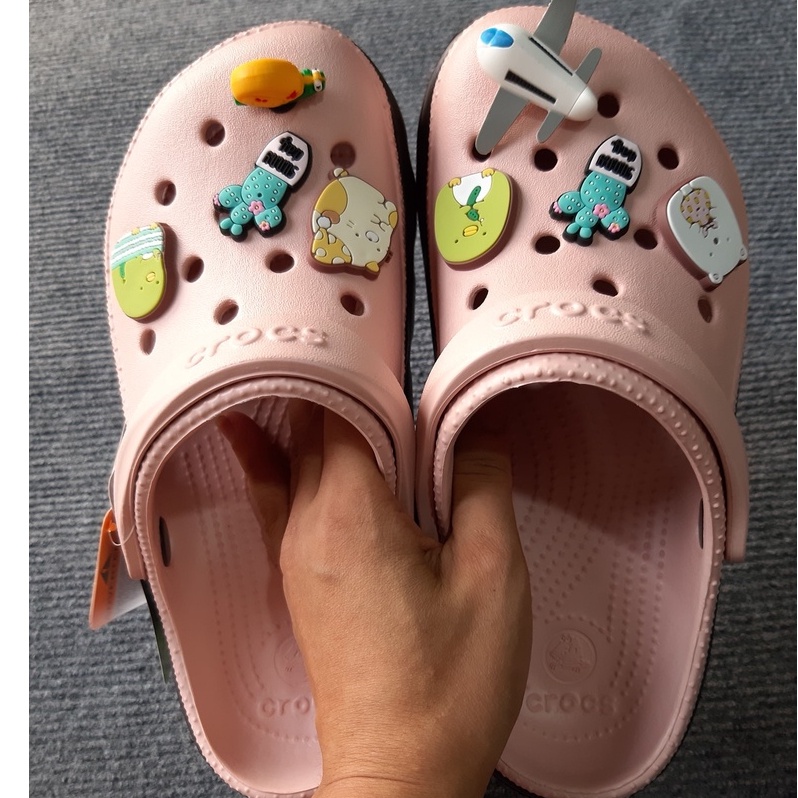 Dép sục Cross nữ, croos màu hồng full size 35 đến 44, tặng sticker gài dép kèm hộp