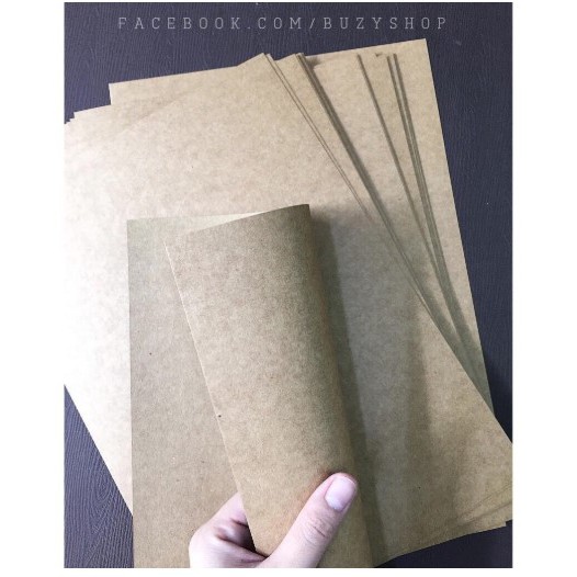 Giấy kraft dày 380gsm 2 mặt khổ a5
