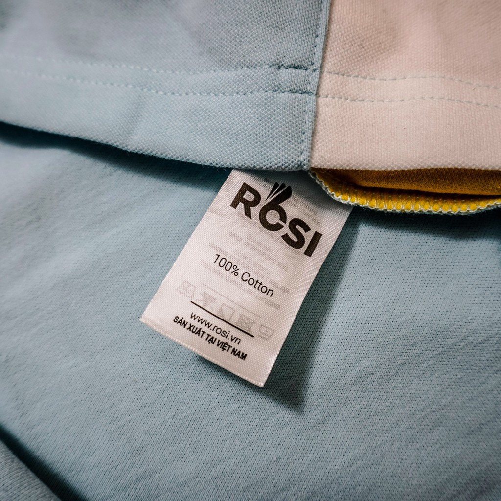 [100% Cotton] Áo Polo nam phối chéo vải cá sấu Cotton Xanh vàng  / Mã Áo: P01-ROSI | BigBuy360 - bigbuy360.vn