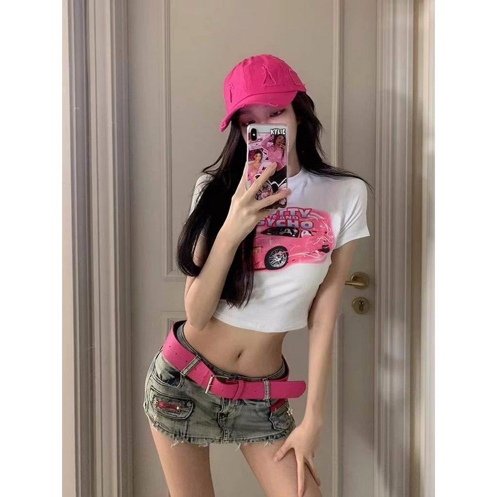 Chân Váy Denim Lưng Thấp Ôm Dáng Phong Cách Retro Mỹ Quyến Rũ Cho Nữ