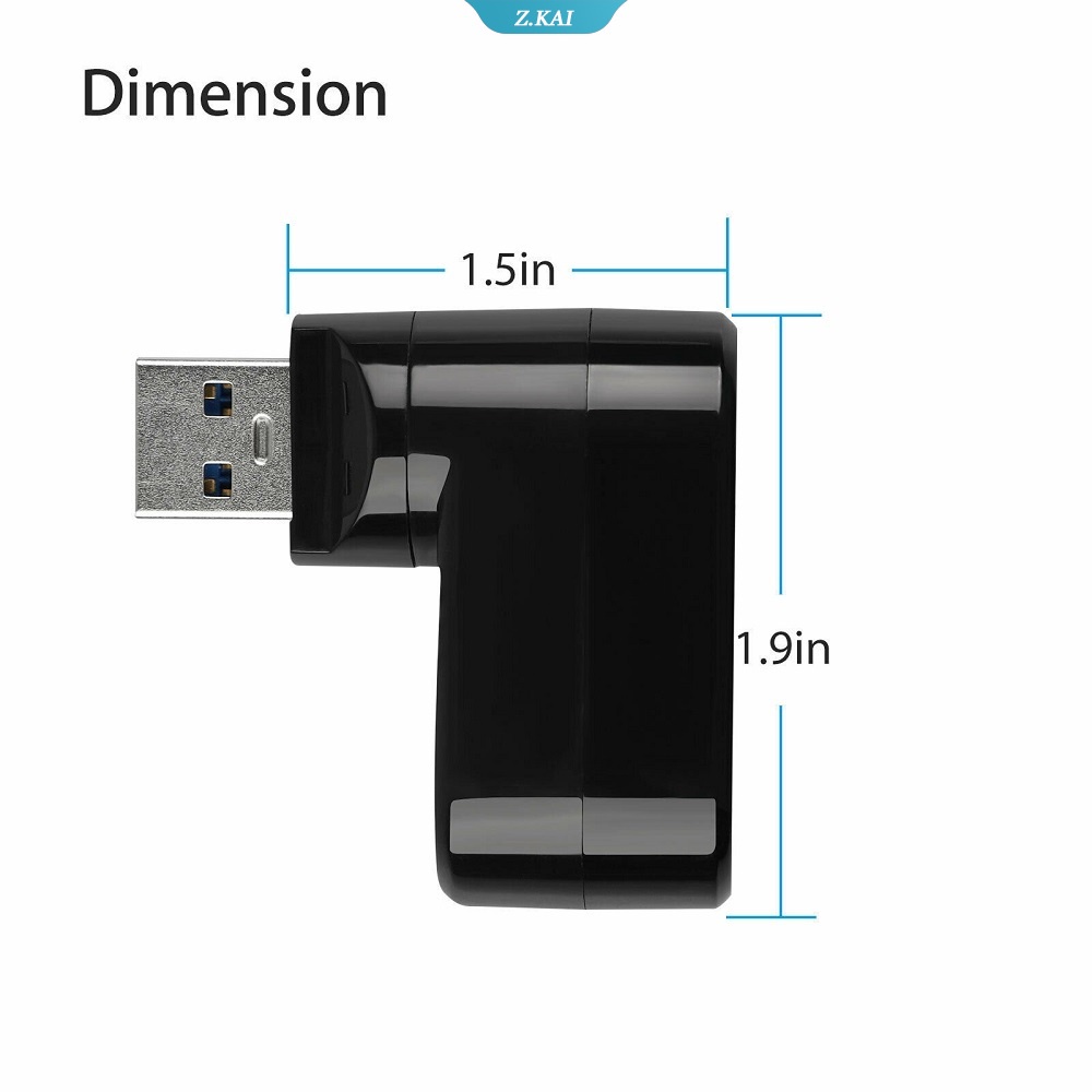 Hub Chia 3 Cổng USB 3.0 Tốc Độ Cao Tiện Dụng Cho Laptop MacBook PC