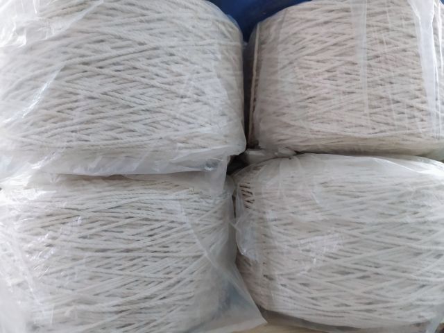 1kg dây thừng se macrame 3~5mm sợi 3 xoắn trắng ngà