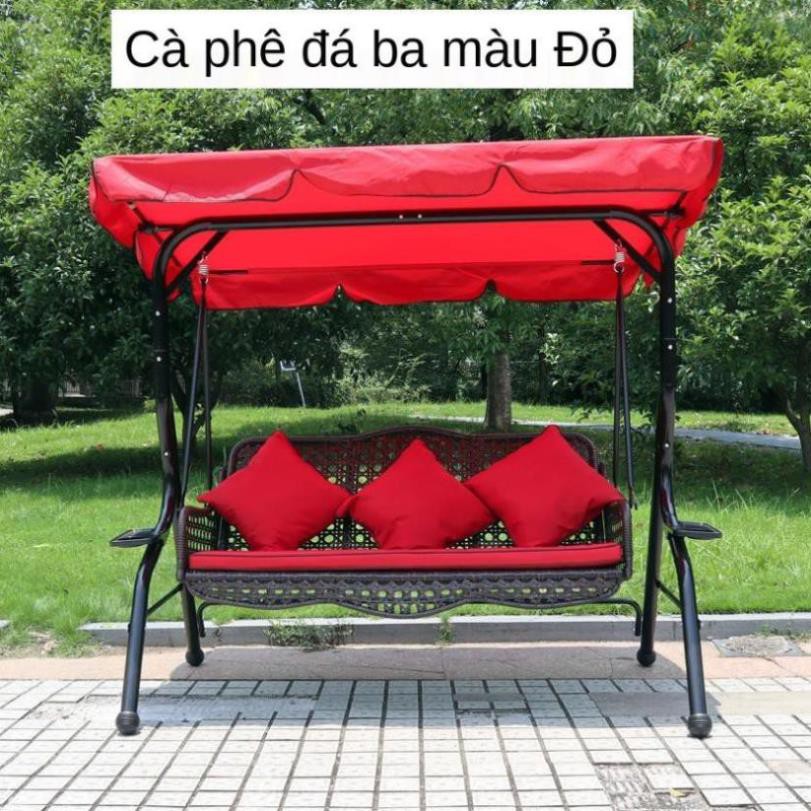 Ghế xích đu ngoài trời bập bênh trong nhà và treo thư giãn sắt rèn đôi ba sân vườn ban công ..