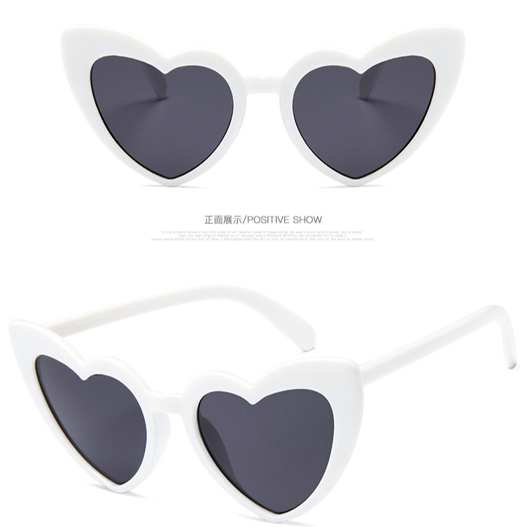 Kính mát hình trái tim không viền chống tia UV400 thời trang cho nữ