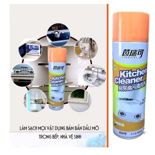 Bình Xịt Vệ Sinh Bếp Bọt Tuyết Đa Năng Kitchen Clear 500ml