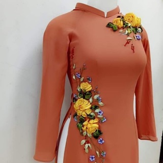 Hoa thêu ruy băng theo yêu cầu