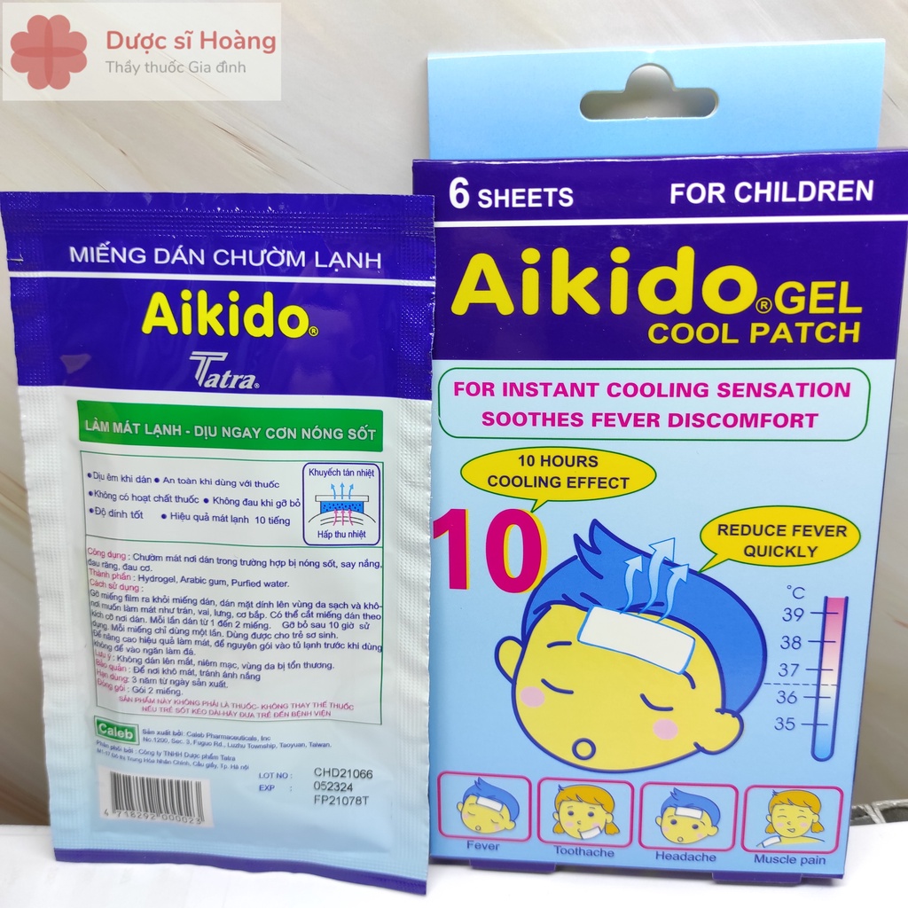 Miếng Dán Hạ Sốt Aikido Gel Cool Patch