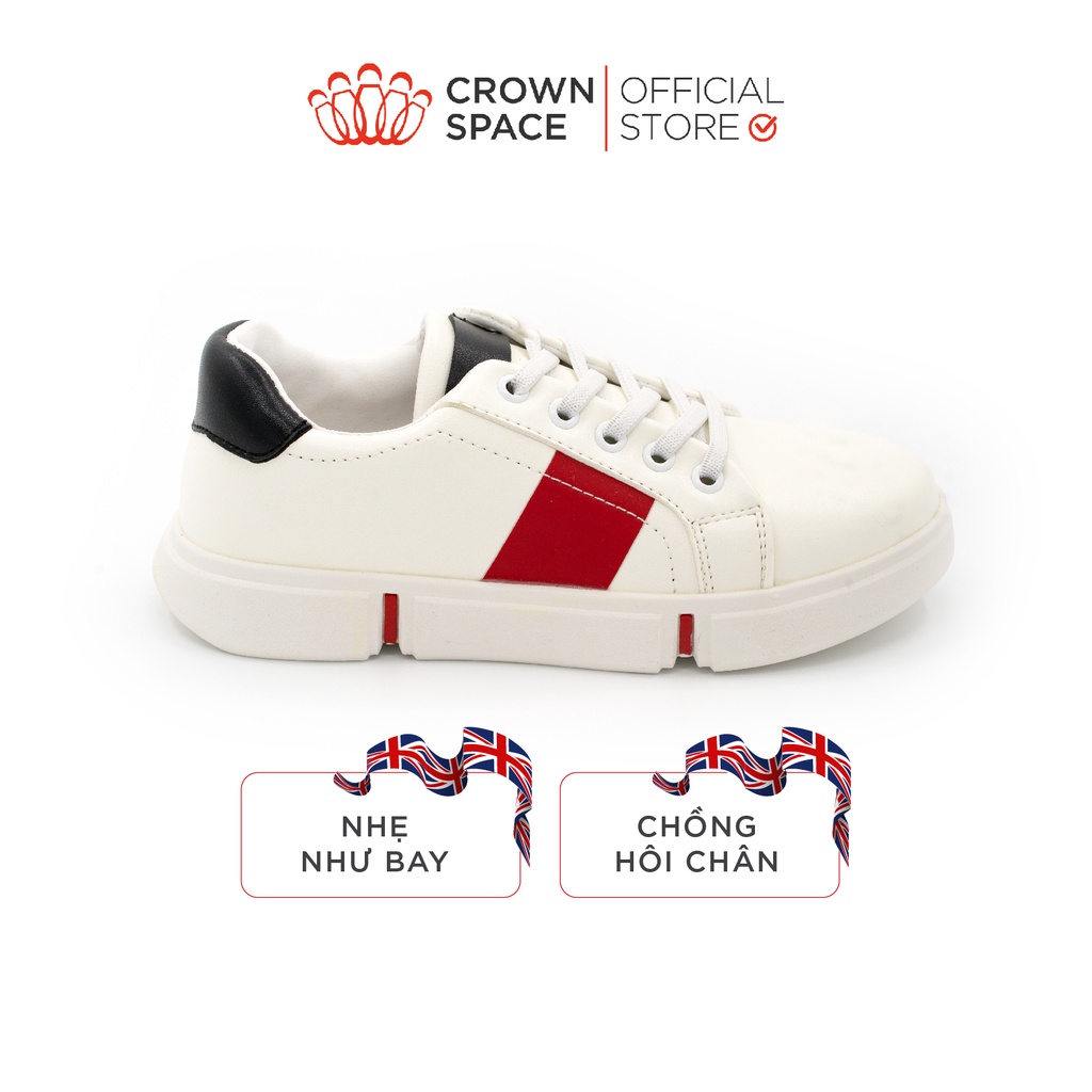 Giày Thể Thao Sneaker Bé Trai Đi Học Đi Chơi Crown Space Cao Cấp CRUK252 Nhẹ Êm, Chống Hôi Chân Size 28 đến 36