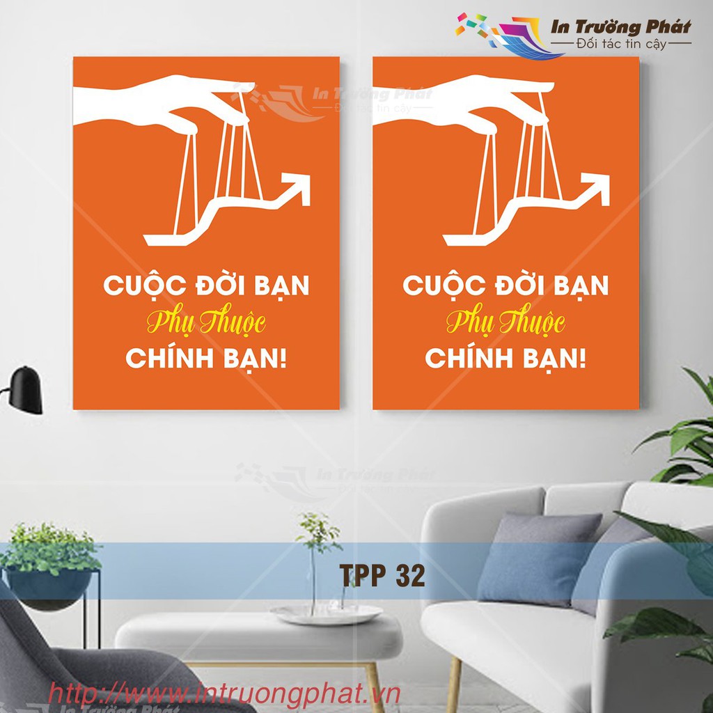 Tranh canvas treo tường tạo động lực, tranh canvas slogan hay trang trí văn phòng