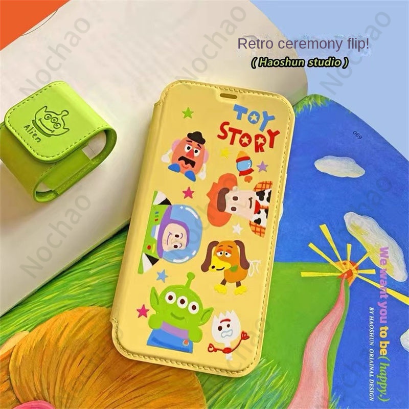 Ốp Điện Thoại Nắp Lật Hình Nhân Vật Hoạt Hình Cho iPhone13 13promax 12 / 12pro 7 / 8plus