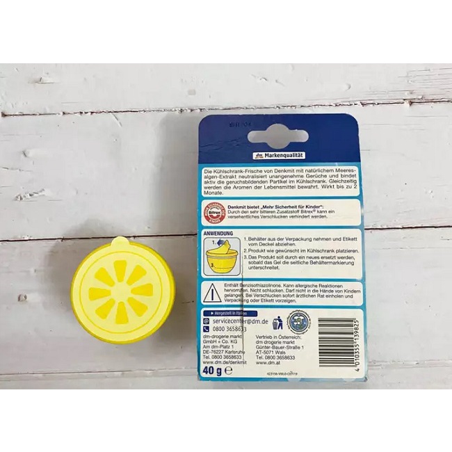 Sáp khử mùi và diệt khuẩn tủ lạnh Denkmit 40g nhập khẩu Đức
