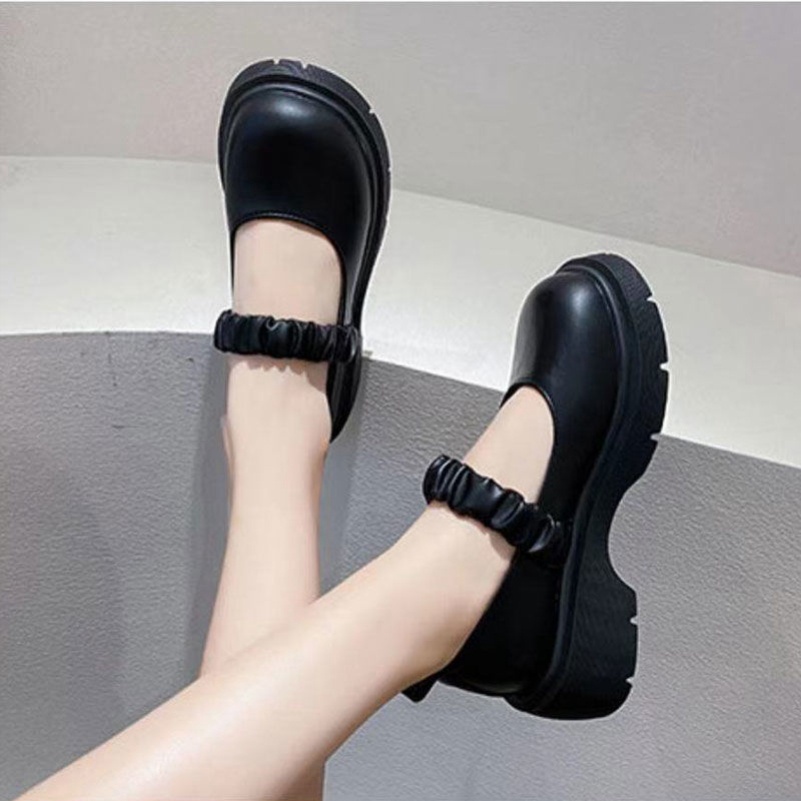 Sandal nữ, Giày sandal nữ Lolita độn đế bánh mì quang bèo siêu xinh. Chất liệu mềm, đi êm chân, cực kỳ dễ phối đồ