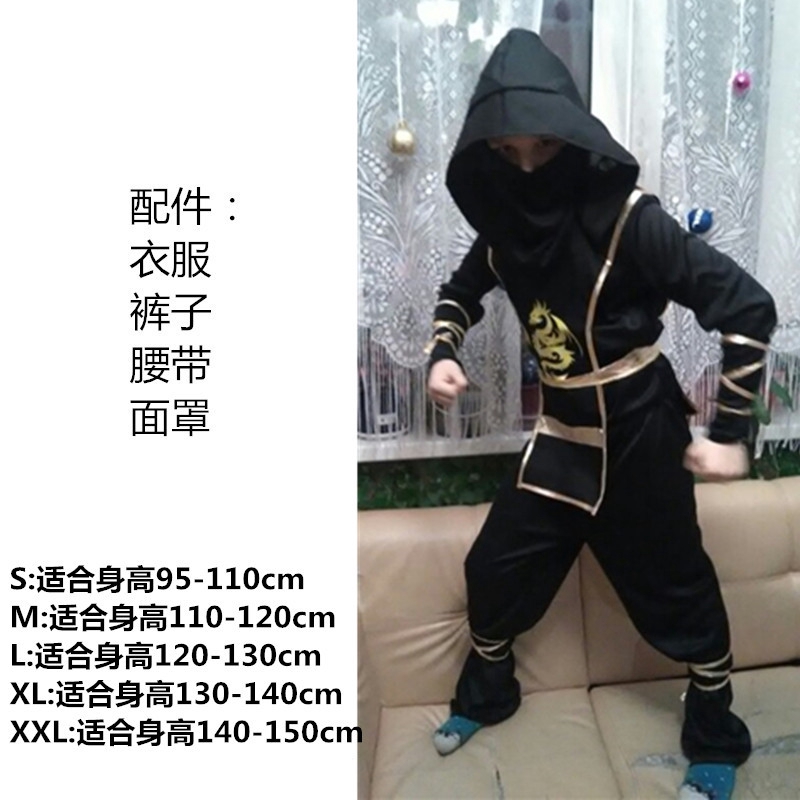 Bộ Đồ Hóa Trang Thành Ninja Độc Đáo Phong Cách Nhật Bản Cho Bé Ngày Halloween