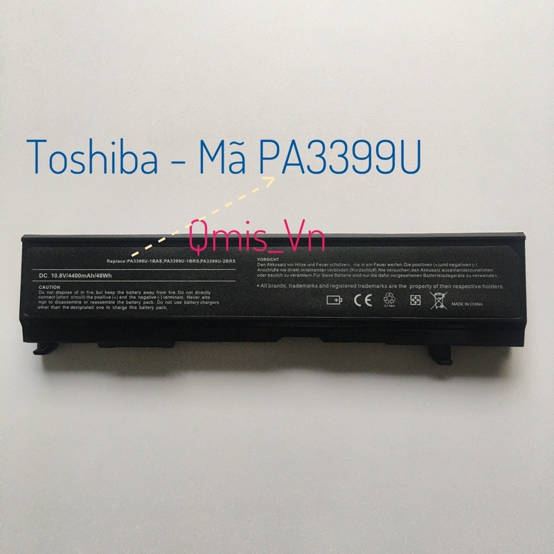 Pin laptop Toshiba Satellite A80 A100 A105 A135 M40 M45 M50 M55 M100 M105, Tecra A3, A4, A5, A6, A7, S2 – PA3399U – 6cel