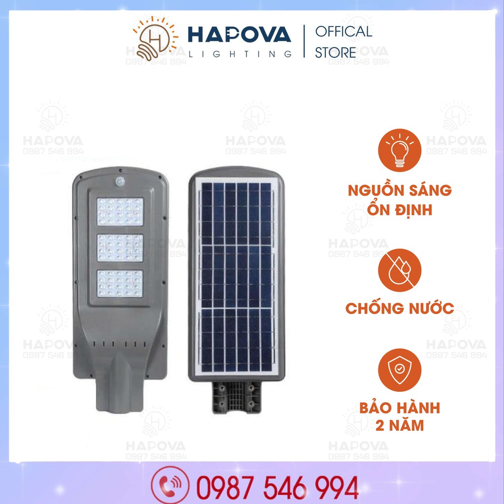 Đèn đường năng lượng mặt trời HAPOVA SV 3005 công suất 20W, 40W, 60W