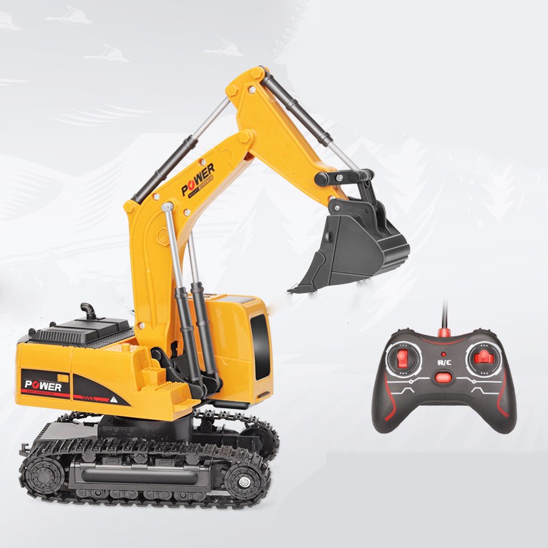 Máy Xúc Điều Khiển Từ Xa 4 bánh lái xoay 280°
