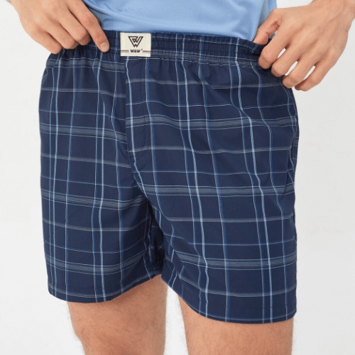 Quần đùi kẻ nam W&amp;W, chất liệu Cotton mềm mại, thoáng mát, WSH17