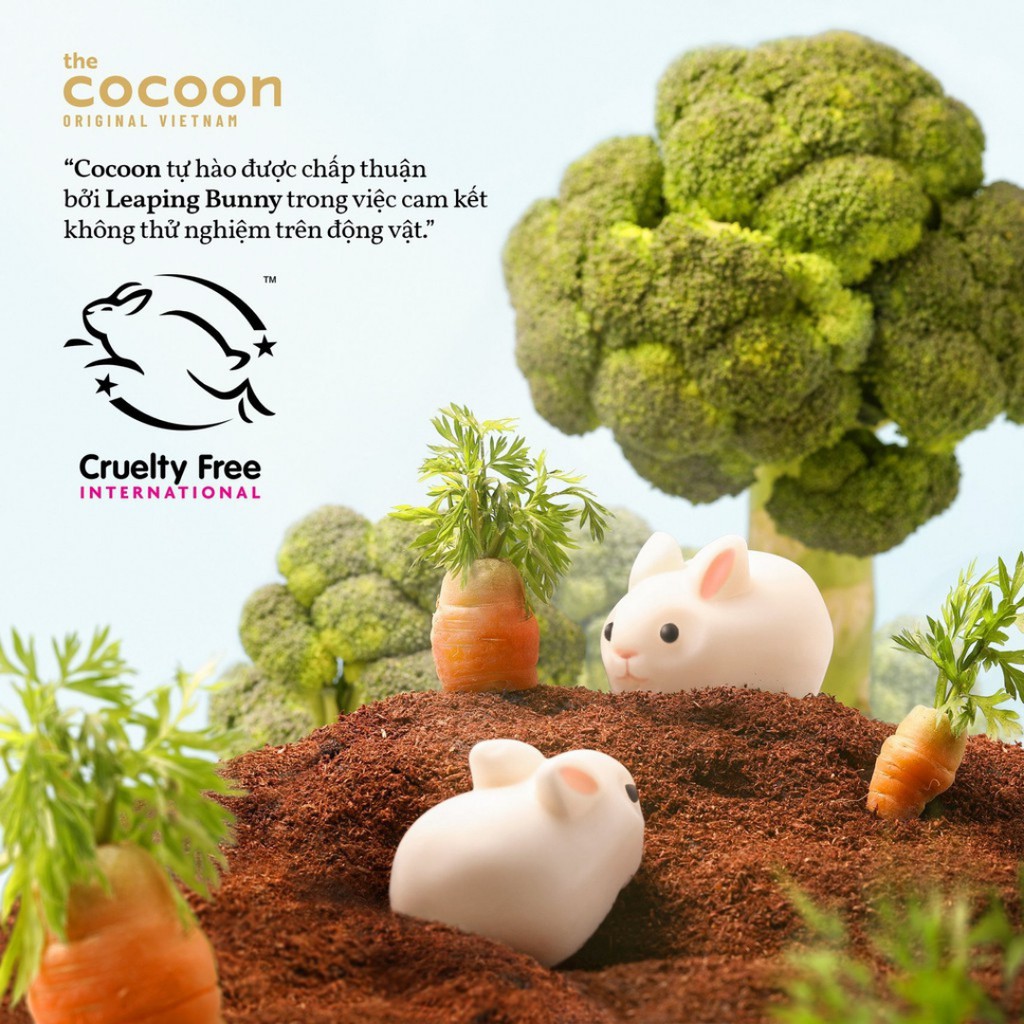 Cocoon - Xà Phòng Rửa Tay Khuynh Diệp &amp; Bạc Hà Hình Chú Thỏ Cocoon 45g