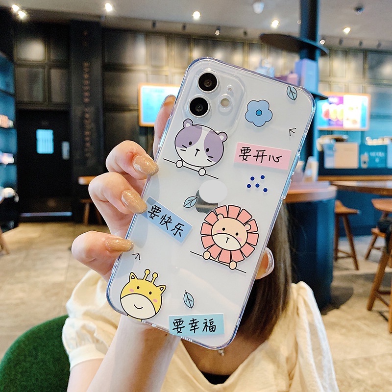 Ốp lưng iphone silicon trong suốt Hình vẽ cute dành cho iphone 6 đến 14promax - T121