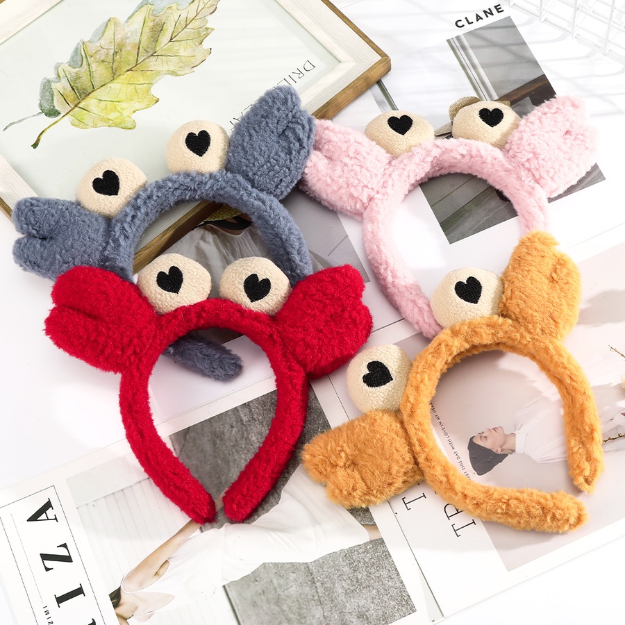 Cài Tóc Hình Chú Cua Hoạt Hình Vải Nhung Dễ Thương Dành Cho Bạn Gái