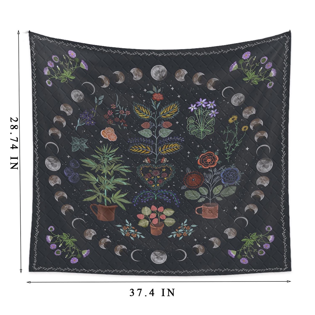 Thảm Treo Tường Họa Tiết Mặt Trăng Phong Cách Bohemian