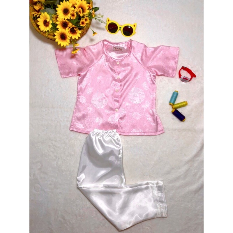 Bộ bà ba gấm Thọ cho bé