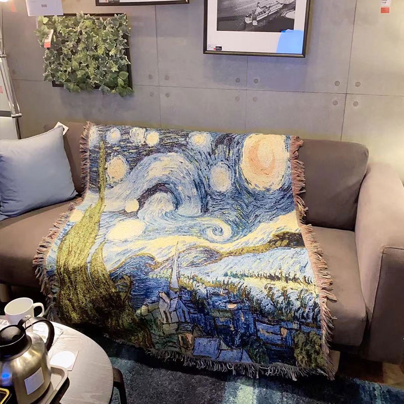 Thảm trải sofa họa tiết Starry Night Van Gogh