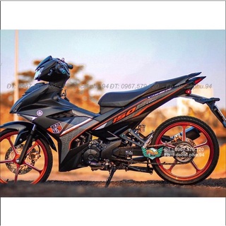 Tem Trùm Exciter 150 xám đen đỏ