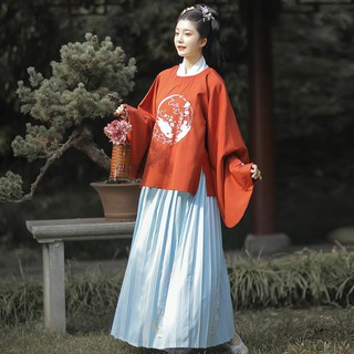[ order] Trang phục cổ trang thời tống thêu thỏ ngọc chân váy4,5m