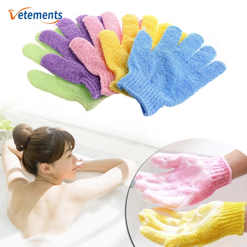 Găng Tay Tắm Mát Xa Tẩy Tế Bào Chết Bằng Nylon Tạo Bọt Thoải Mái Làm Sạch Sâu Cho Da Lưng/Toàn Thân