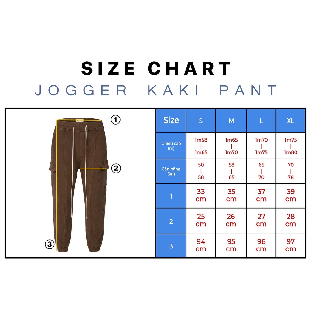 Quần jogger nam cargo streetwear cao cấp FNOS JGK3 màu nâu túi hộp chất kaki co giãn