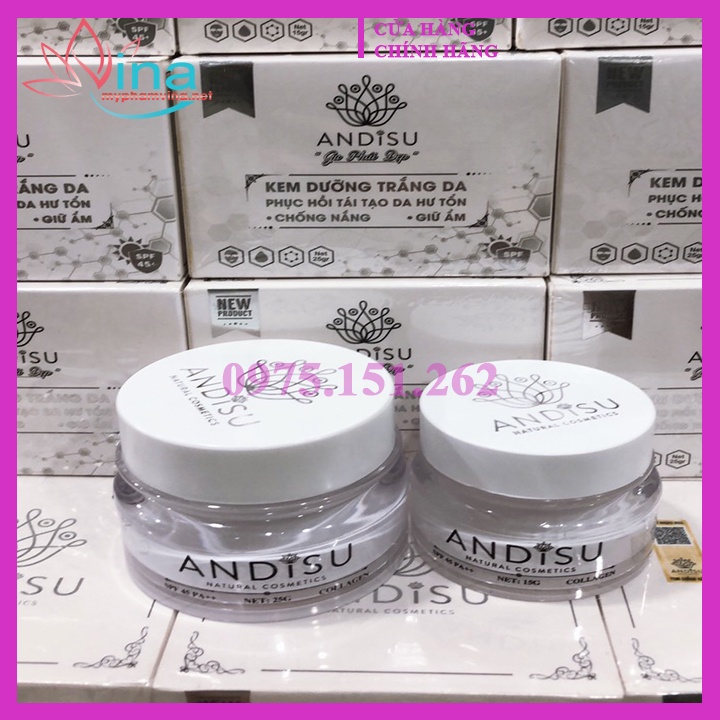 Kem Dưỡng Trắng Da Và Phục Hồi Tái Tạo Da Hư Tổn Andisu 15gr - 25gr
