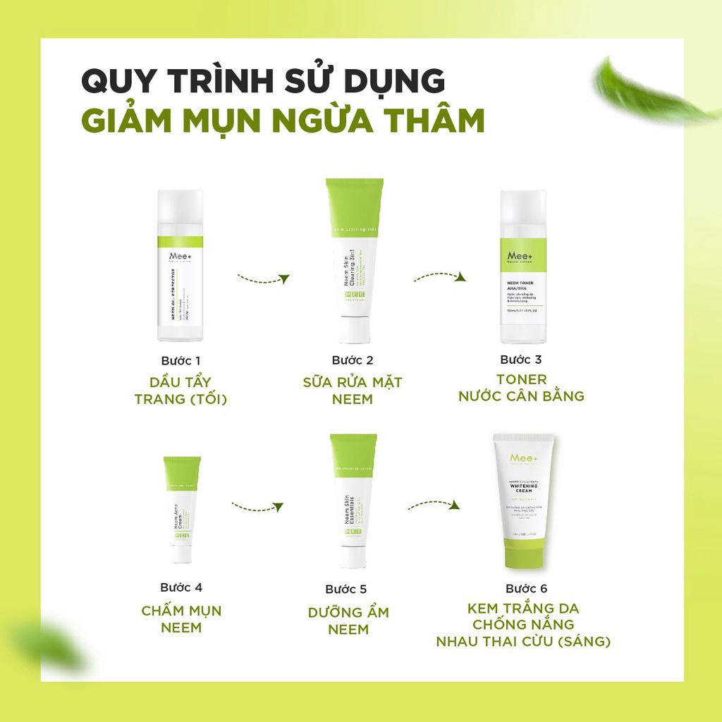 Kem trắng da chống nắng nhau thai cừu SPF 50 PA+++ chống UV nâng tông MEE NATURAL 50ml