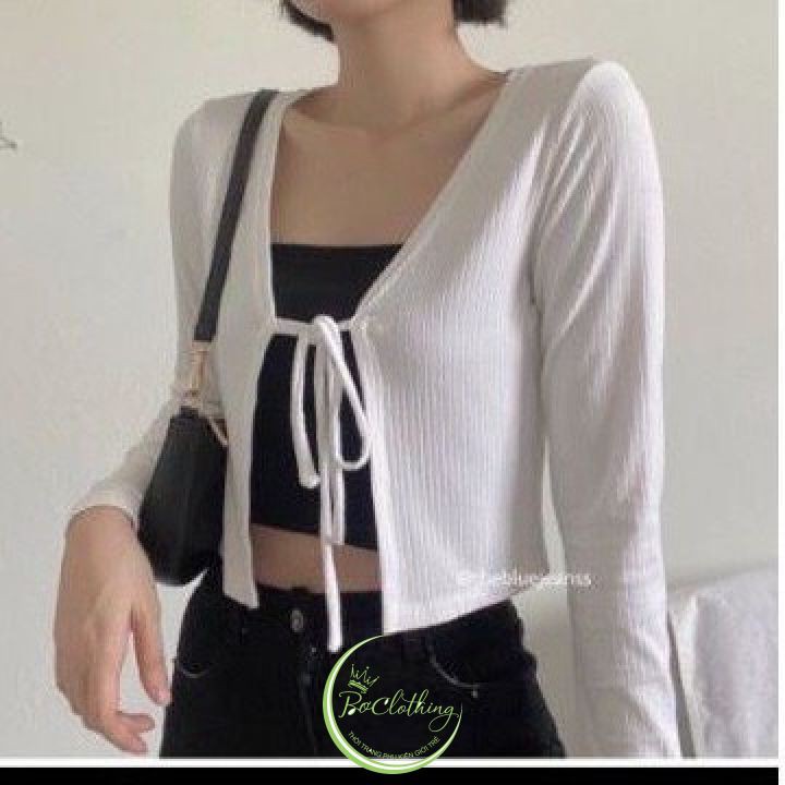 🍉Áo Croptop 🍉 Cardigan Buộc Dây | BigBuy360 - bigbuy360.vn