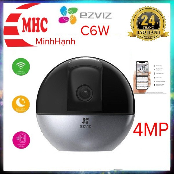 Camera EZVIZ CS-C6W IP Wifi 4MP EZVIZ C6W quay quét 360 độ,đàm thoại 2 chiều