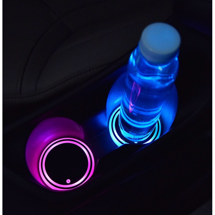Đèn led hộc để đồ trên xe ô tô sạc pin, có tặng kèm cáp sạc USB, thay đổi được nhiều màu khác nhau