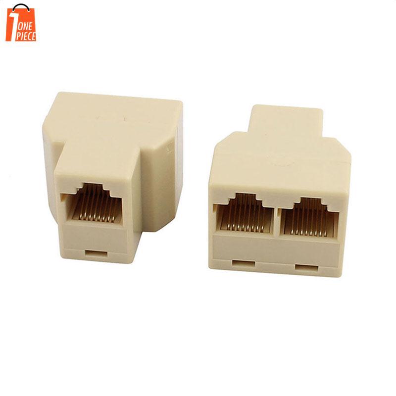 Bộ chuyển đổi mạng rj45 1 đầu đực sang 2 đầu cái rj45